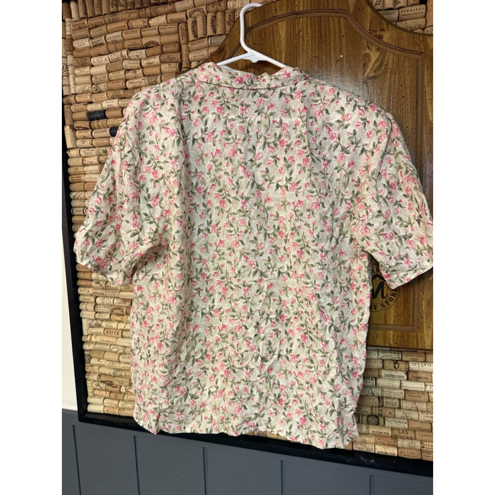 VTG 90s Cape Cod Women’s 2 Piece Set Skirt & Blouse Pink Floral Cottage Sz M - Picture 5 of 10